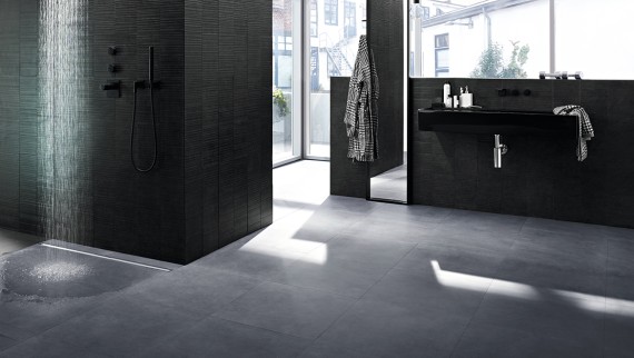 Bathroom with Geberit shower channel CleanLine