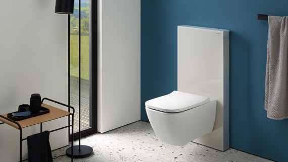 Geberit sanitary module Monolith in sand grey (© Geberit)